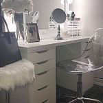 Convenient makeup table with mirror