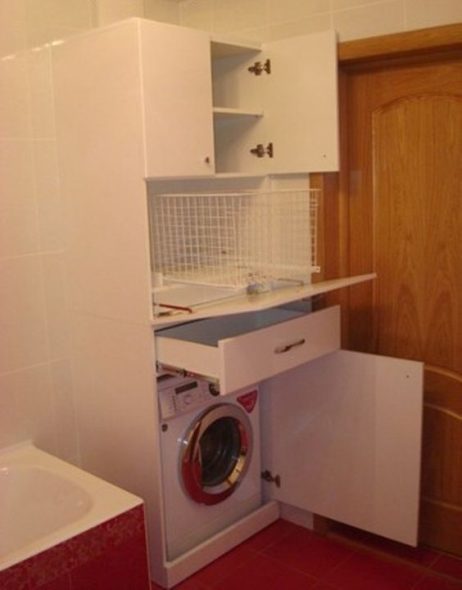 Built-in na cabinet para sa mga washing machine