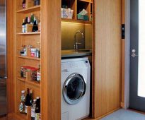 Built-in na cabinet para sa washing machine