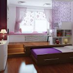 Retractable bed in the girl's room