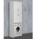 Tall white cabinet for washing machine