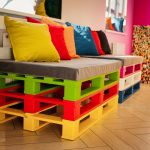 Bright furniture from pallets