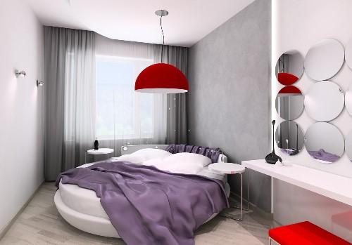 Bright and cheerful bedroom interior