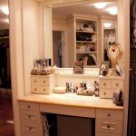 Mirror, built-in closet with lights