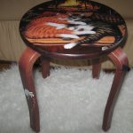 Decoupage Stool for Cat Lovers