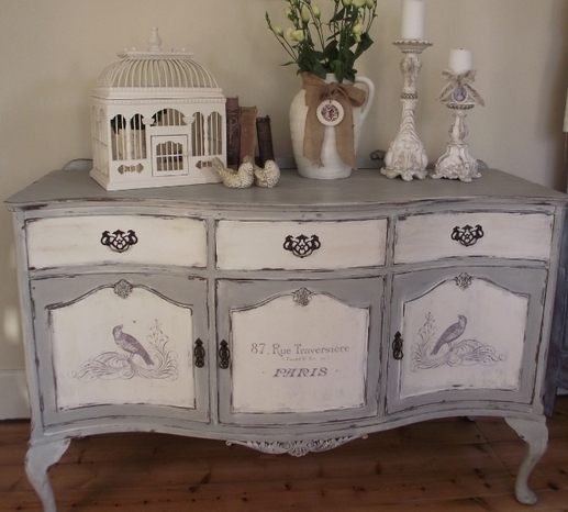 Decoupage cabinets in Provence style