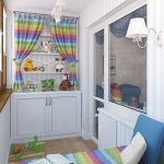 Children's wardrobe with a play area on the balcony
