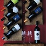 Diagonal wine shelves
