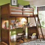Bunk loft bed with classic table
