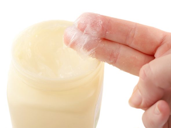 After cleaning, apply a thick cream, petroleum jelly or oil on the surface