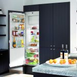 Built-in fridge with cupboards