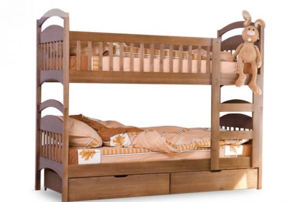 Classical bunk bed Arina from a natural tree of an alder