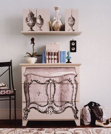 Chest of drawers in the art of decoupage