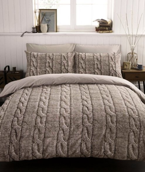 Beautiful knitted bedspread
