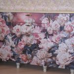Beautiful floral chest of drawers using decoupage technique