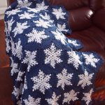 Beautiful blanket with snowflakes
