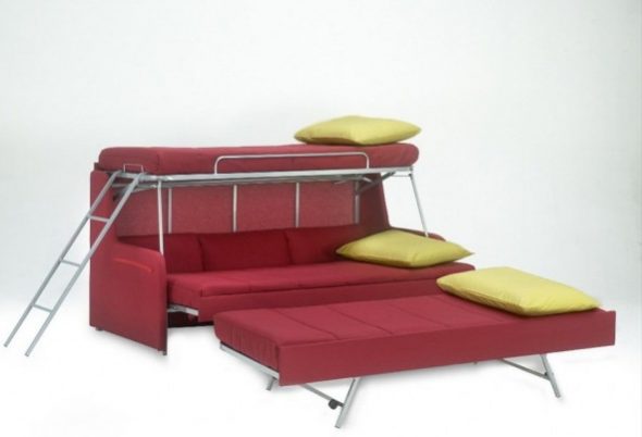 Transformera sängen för tre barn