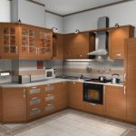 Kök med integrerat kylskåp