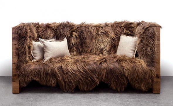 Fur sofa