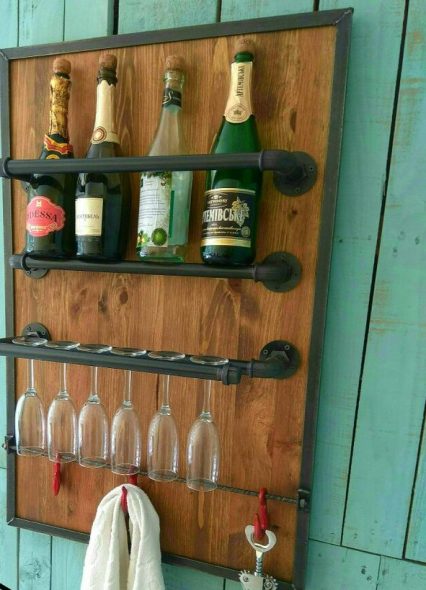 Loft style mini bar