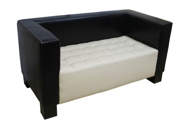 Sofa made of leatherette combined color