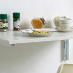Small white table in the kitchen