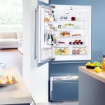 Small built-in fridge in the kitchen
