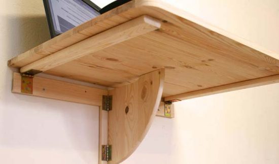 Folding table-shelf