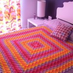 Crocheted bed cover