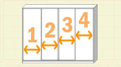 Calculation of the size of the doors of the wardrobe
