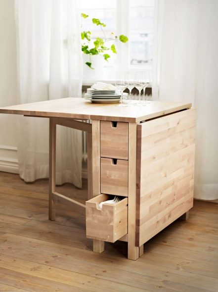 Folding table for kitchen or living room
