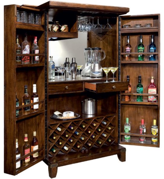 Chic bar in the living room