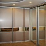 Sliding wardrobes in an interior of a hall