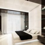 Modern bedroom - spacious, light and light.