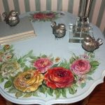 A table with elements of decoupage