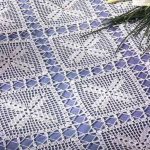 Crocheted patterned bedspread