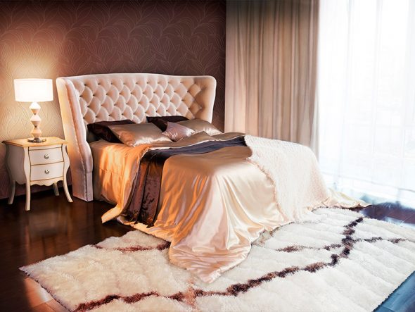 Wspaniałe łóżko z listwami Sofii