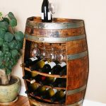 Wine barrel for storing bottles