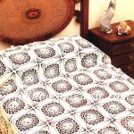 Crocheted bedspread for unusual interior