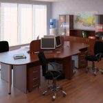 Brown office furniture