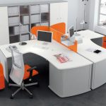 Office furniture for staff with bright details
