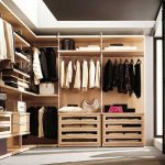 Large walk-in closet, separated by sliding doors