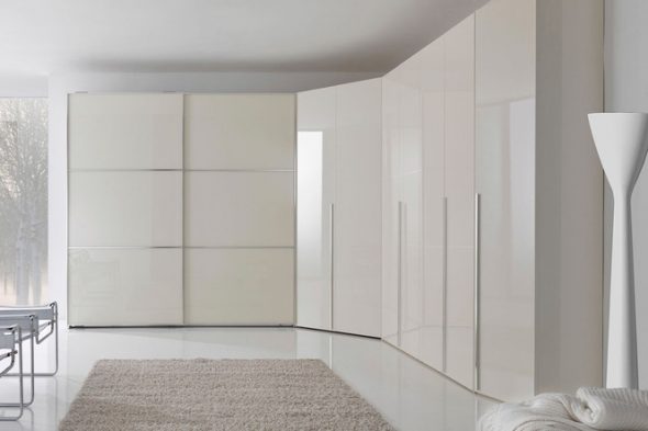 Large corner cabinet in white