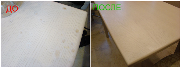 Partial restoration of the table white oak