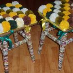 Pompon stool cover
