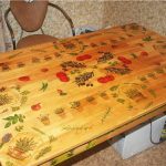 Decoupage is able to transform the kitchen table