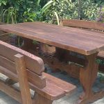 Wooden garden furniture