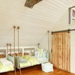 Children's hanging beds in the attic
