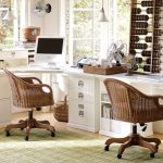 Two wooden tables with wicker chairs in the nursery