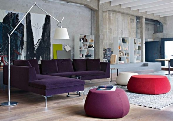 Purple Corner Sofa